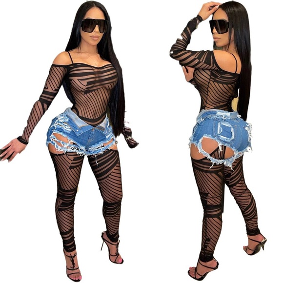 Nia Cut Up Shorts - Picture 2 of 2